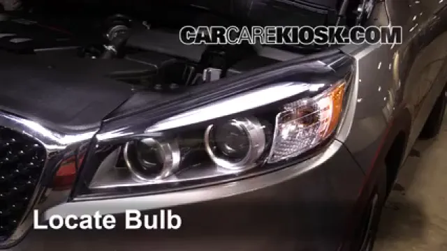 2017 Kia Sorento EX 2.0L 4 Cyl. Turbo Éclairage Feux de route (remplacer l'ampoule)